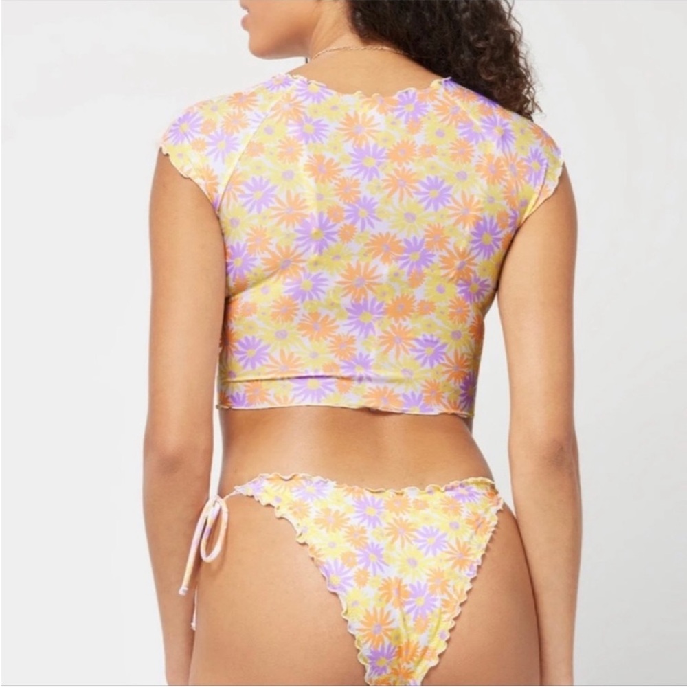 L*Space Floral Swim Top in Pink and White - Picture 3 of 12
